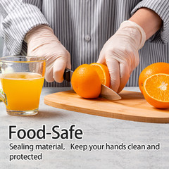 5mil White Latex Gloves, Disposable Powder-Free, Heavy Duty Food Safe Gloves