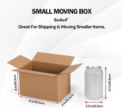 30 Pack 6X4X4 Shipping Boxes Brown, Small Corrugated Cardboard Box for Mailing,