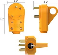 RV 30AMP 125V Receptacle Plug Male Power Cord End Replacement Electrical Plug US