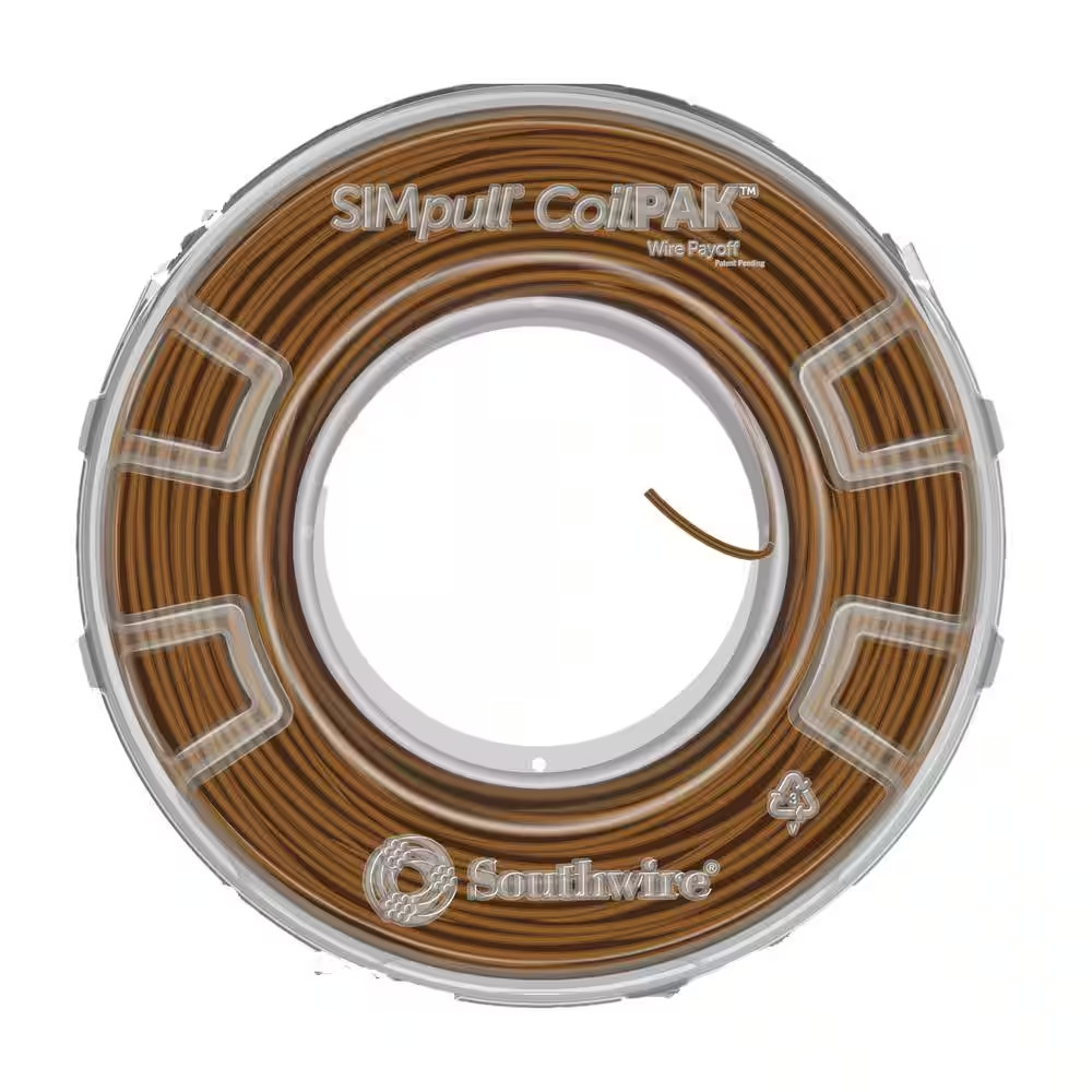 1000 Ft. Brown 12/1 STR CU Mini Coilpak Simpull THHN Wire