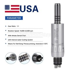Dental Slow Speed Handpiece Air Motor E-type Internal/External Water Spray M4 fo