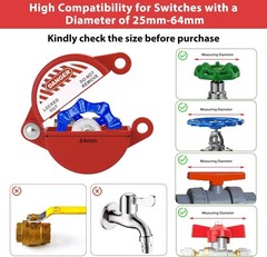 Gate Valve Lockout Device, 1-2.5 Inch, OSHA Compliant for Maximum Safety