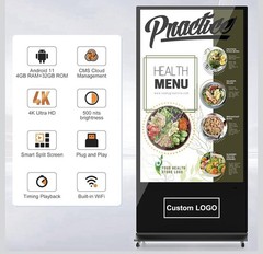 43 in Digital Signage Floor Standing 4K Digital Signage Kiosk Touch Screen