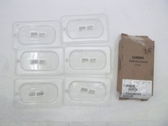 6 Pack Cambro Food Pan Clear Flat Cover 1/9 Size 90CWC135 Polycarbonate