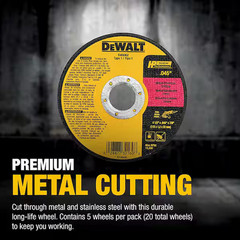 DEWALT 4-1/2 In. X 0.045 In. X 7/8 In. Metal and Stainless Cutting Wheel 10-Pack