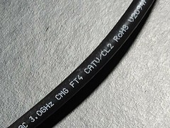 Vertical Cable RG-6Q Quad Shield BC Coaxial Satellite Video Cable Black /100ft