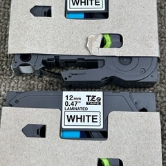 Brother P-Touch Standard Laminated Label Tape 2 Pack Black On White TZe-2312PK