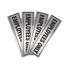 Employees Only Sign – Office Door Signs for Business Store Restroom Wall – 7….