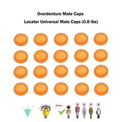 US Dental Overdenture Retention Caps For Implant Zest Locator Abutment Inserts