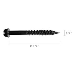 600-Pack 1/4 x 2-1/4″ Black Ruspert Hex-Head Concrete Screw Anchors