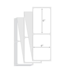 4000-60000 Fanfold 4 x 6 Direct Thermal Barcode Shipping Labels for Zebra 2844