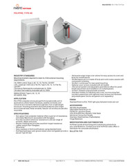 Hoffman A864PHCW Enclosure, PolyPro Window Type, 4X, 8.12 x 6.12 x 4.38 (NOS)