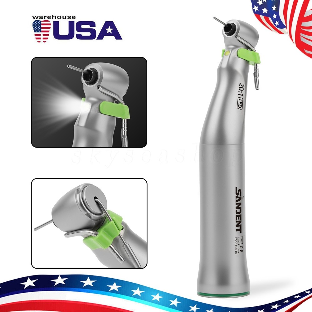 20:1 Dental LED Implant Contra Angle Handpiece for W H Surgical Motor SANDENT