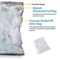 10 Gram Pack of 32 Silica Gel Packets Desiccant Dehumidifiers Moisture Absorber