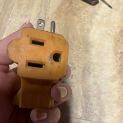 LITESUN T-8A Current Tap Type B Plug Adapter 125VAC 15A 1 Outlet Orange
