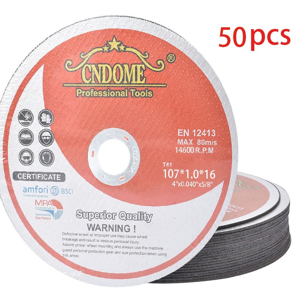 50Pcs 4″x.040″x5/8 Cut off Wheel – Metal & Stainless Steel Thin Cutting Discs