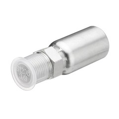 12 x 3/8″ I.D. Hose x 3/8″ NPTF Male Hydraulic Hose End Crimp Fitting W/ Cover