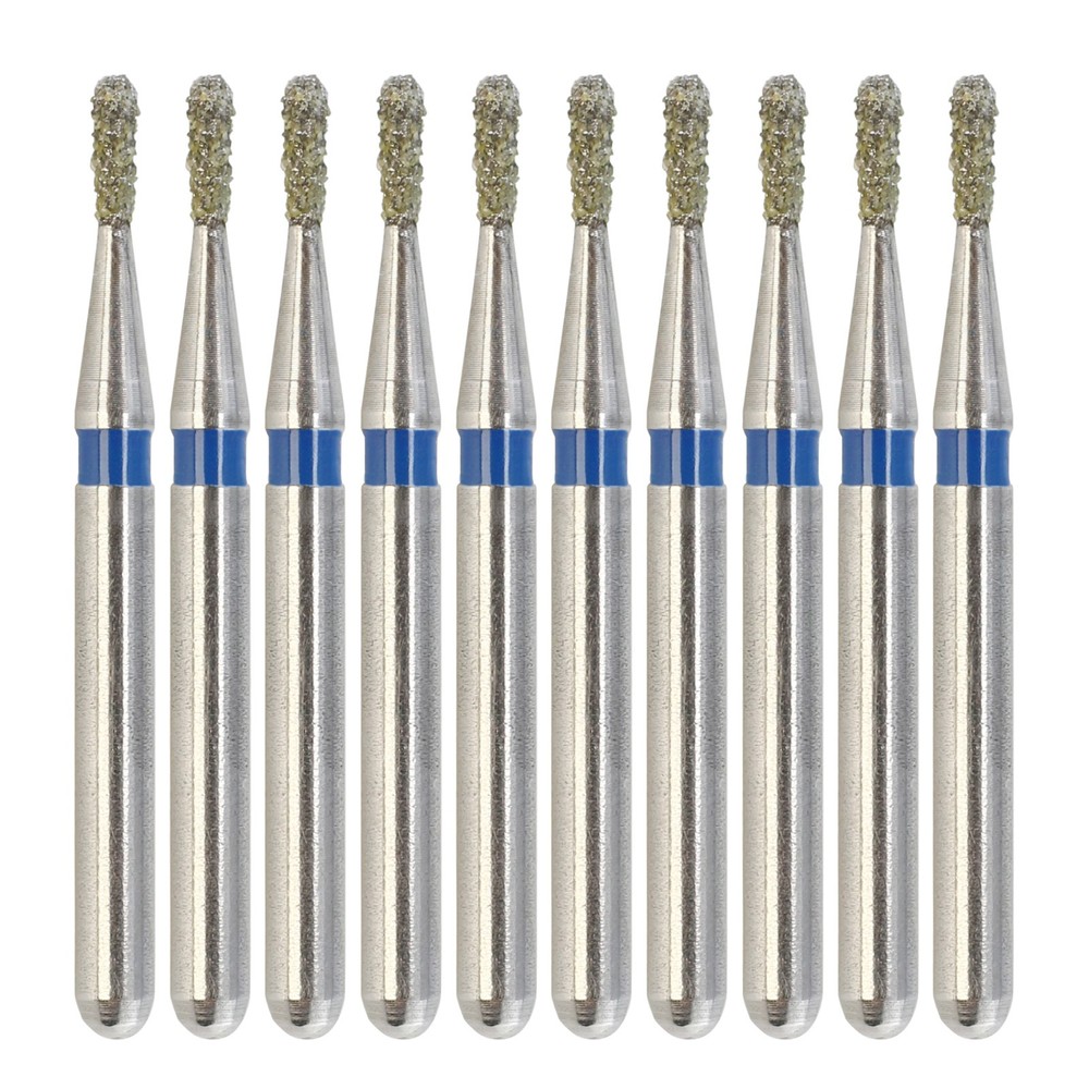10pcs/pk Dental Diamond Burs FG 830-010M Pear Shape Medium Grit High Speed Burr