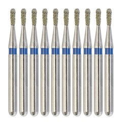 10pcs/pk Dental Diamond Burs FG 830-010M Pear Shape Medium Grit High Speed Burr