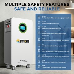 48V 314AH 16.07kWh Lithium Battery LiFePO4 Vertical Standing RV Solar Backup UPS