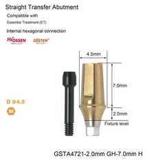 5Pcs US Dental Straight Abutment Ti Hex Hiossen Mini conical replica screw 1-5mm