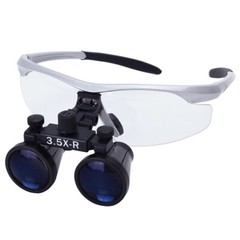 Uso Dental Lupa Portátil Binocular Lupas 3.5X y Lámpara Quirúrgicos LED Luz de C