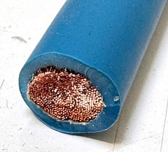 2 AWG EXCELENE WELDING BATTERY CABLE BLUE 600V MADE IN USA EPDM SOLAR LEAD 25′