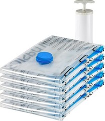 Vacuum Storage Bags, Compression Space Saving for Clothes and Linens, Reusable