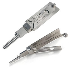 2-in-1 Stainless Steel Key Decoder Tool Precision Hook Lock Pick Portable
