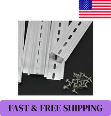 10 Pieces DIN Rail Slotted Aluminum RoHS 8 in. long 35mm 7.5mm 6.67 ft. Total