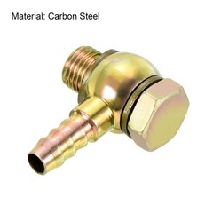 10mm Barbed M14 x 1.5 Male Thread Hose Pipe Fitting Elbow Connector Carbon Steel