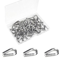 50Pcs 1/16″ M2 Stainless Steel Thimble for Diameter Wire Rope Cable Thimbles Rig