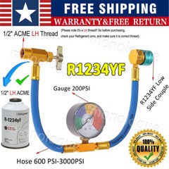 Self-Sealing 134 a/ 1234 yf A/C Can Tap Gauge Hose Recharge AC Conditioning