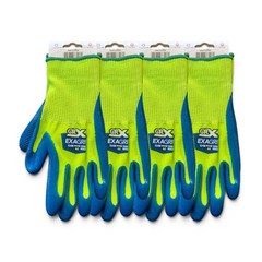 (4 Pack) GRX Cut Series Mens Gloves Size Med Cut Level A4 Dipped Coated Palm GRX