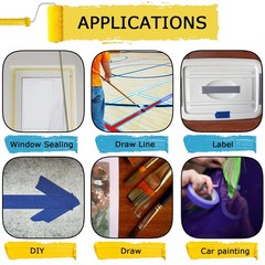 4 Rolls Premium Painters Tape, Blue Tape, Masking Tape, Paint Tape for Multi-…