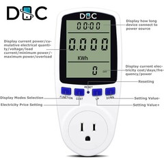 Digital Power Saving Energy Monitor Watt Amp Volt KWh Meter Electricity Analyzer