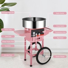 ROVSUN Commercial Cotton Candy Machine with Cart Sugar Floss Maker 950W Party