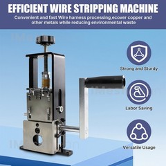 Electric & Manual Wire Stripping Machine Cable Cutter Copper Peeling Stripper US