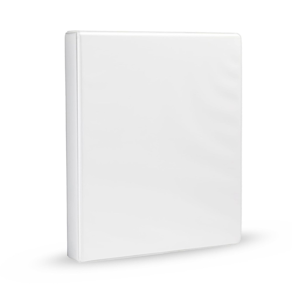 Amazon Basics 3-Ring Binder, 1-Inch, Customizable, with Pockets 1-Pack, White