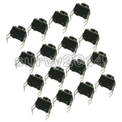 100PCS 6x6x5mm DIP Through-Hole 4pin Tactile Push Button Switch Momentary