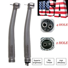 Dental LED Handpiece High Speed Push Button 2/4 Hole Fiber Optic with Light