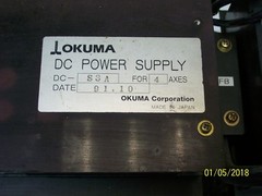 OKUMA SERVO DRIVE MOTOR TYPE BL-H301E-2D , BLD75A , BL-D 75A