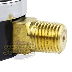 1/4″ NPT Air Pressure Gauge 0-30 PSI Side Bottom Mount with 2″ Face Diameter