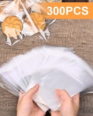 300Pcs Self Adhesive Cookie Bags, 4X6 Inches Self Sealing Cellophane Bags