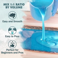 2 Gallon Epoxy Resin Kit – Crystal Clear High-Gloss Self-Leveling for Tabletops