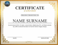 Professional Certificate Paper 8.5 X 11 for Printing, Diploma Paper, Award Certi