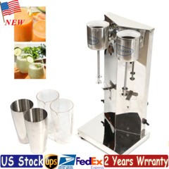 Electric Milk Shaker Blender – Stainless Steel Dual Head Mixer for Smoothies