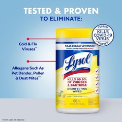 Lysol Disinfecting Wipes 4 Pack | Multi-Surface All-Purpose Cleaner 320 Count