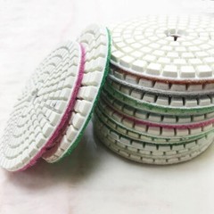 Wet Variable Speed Polisher Kit 4″ Diamond Polishing Pads Convex Sink Pads