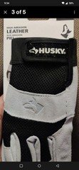 New Husky X-LARGE Abrasion-Resistant Leather Outdoor Work Gloves NEW XL